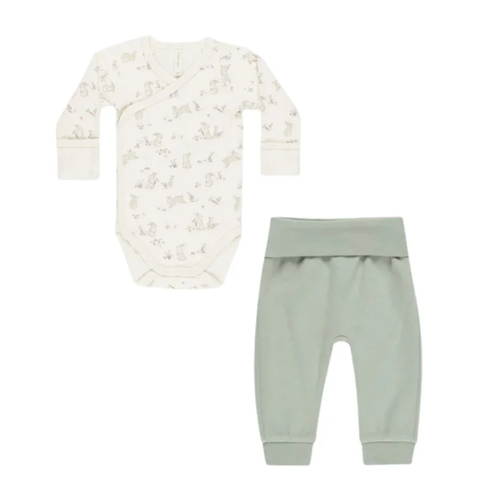 NWT - Quincy Mae ORGANIC Bunny Set 0-3M​ - Picture 2 of 2